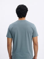 Men's Olive Cotton Bamboo Elastane Regular Fit Tshirt