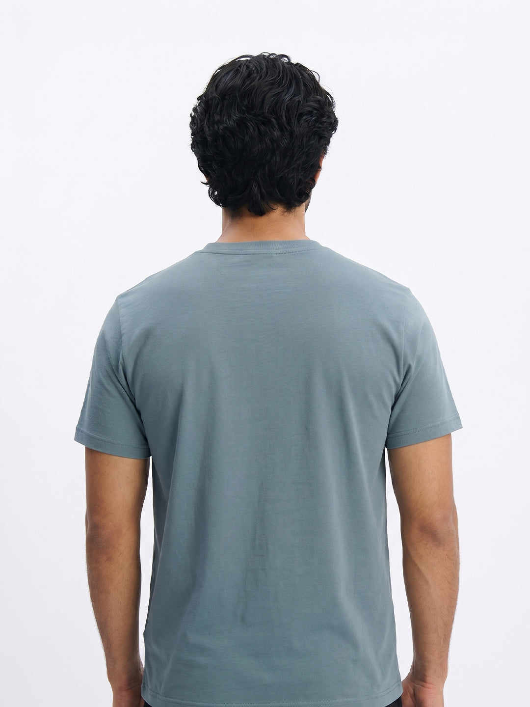Men's Olive Cotton Bamboo Elastane Regular Fit Tshirt