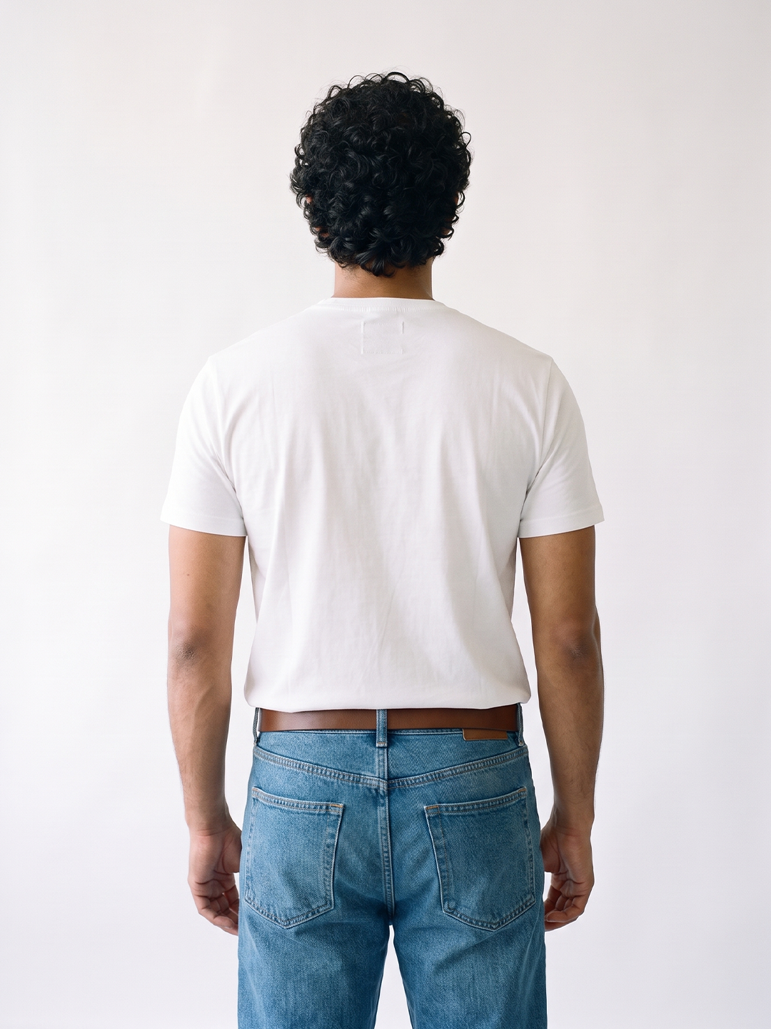Men's 100% Cotton  Regular Fit Tshirt White