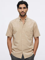 Men's Natural 100% Cotton Regular Fit Shirt