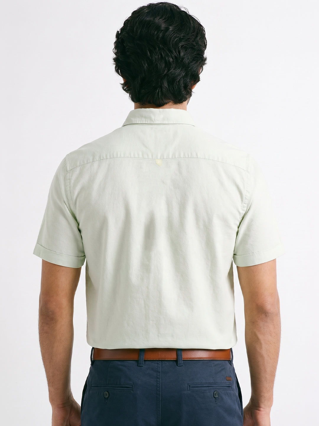 Men's Mint 100% Cotton Regular Fit Shirt