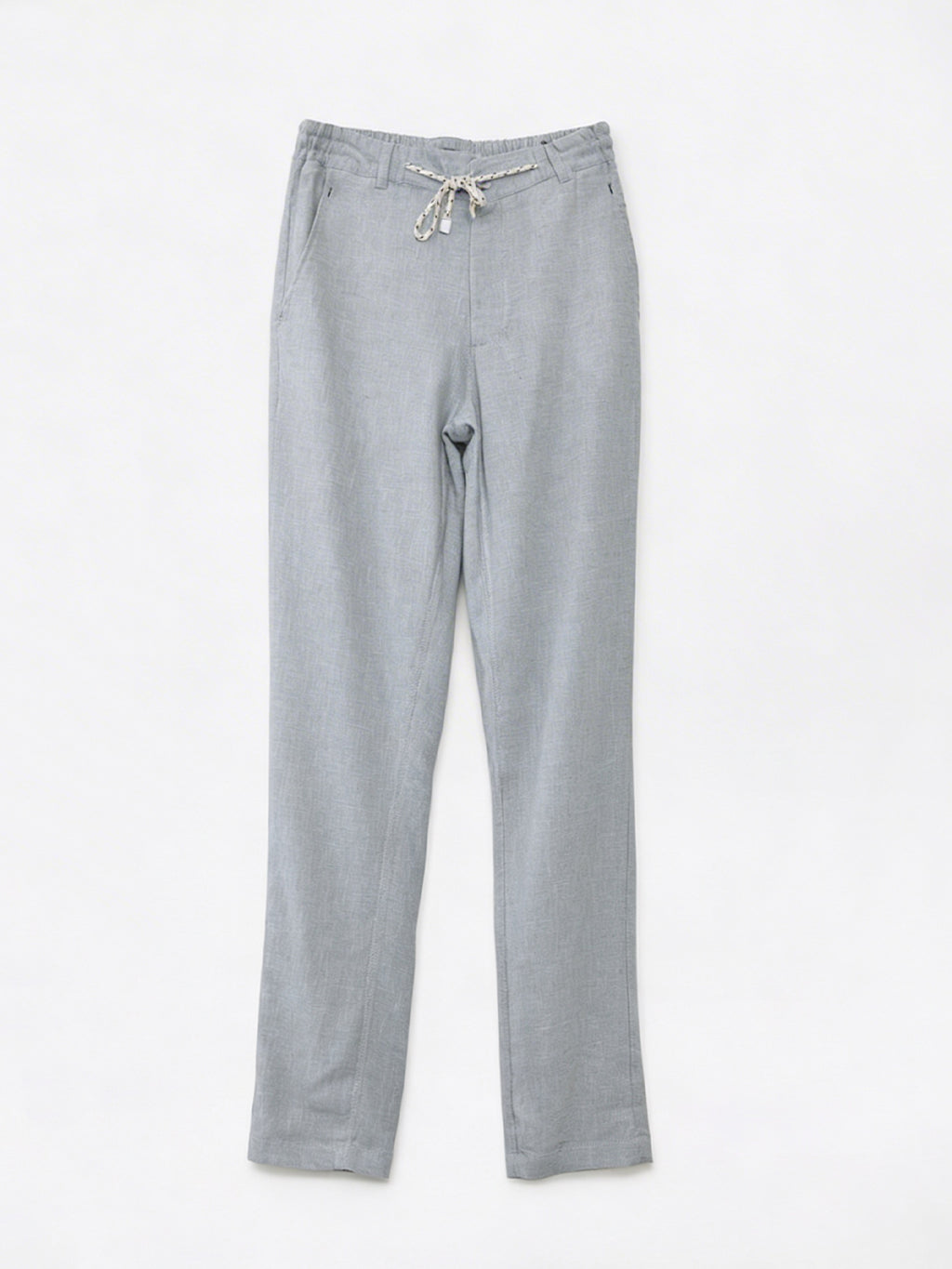 Men's Grey Cotton Linen Regular Fit Pant