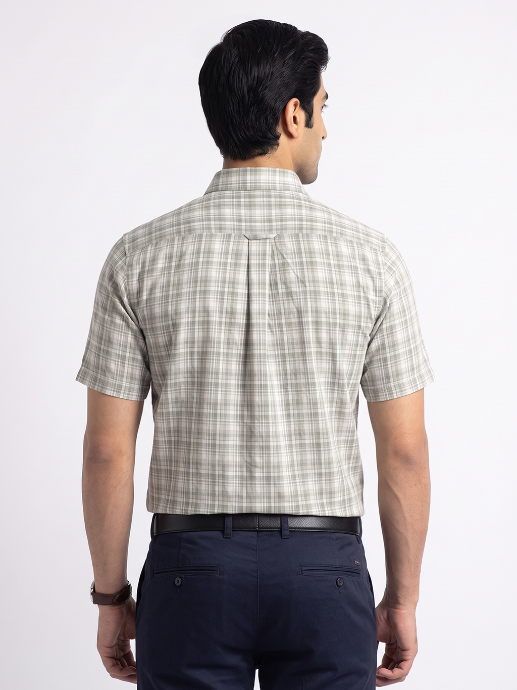 Men's 100% Cotton Regular Fit Shirt Green