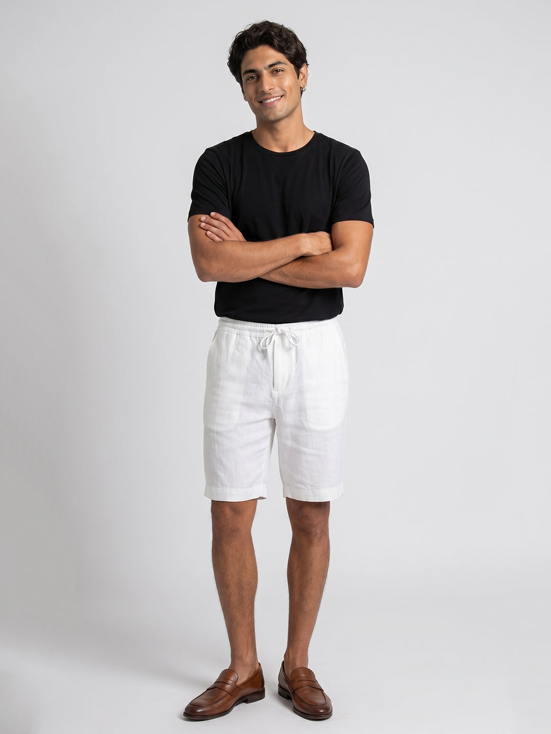 Men's Black Cotton Bamboo Elastane Regular Fit Tshirt