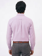 Men's Lilac Oxford 100% Cotton Regular Fit Shirt