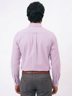 Men's Lilac Oxford 100% Cotton Regular Fit Shirt