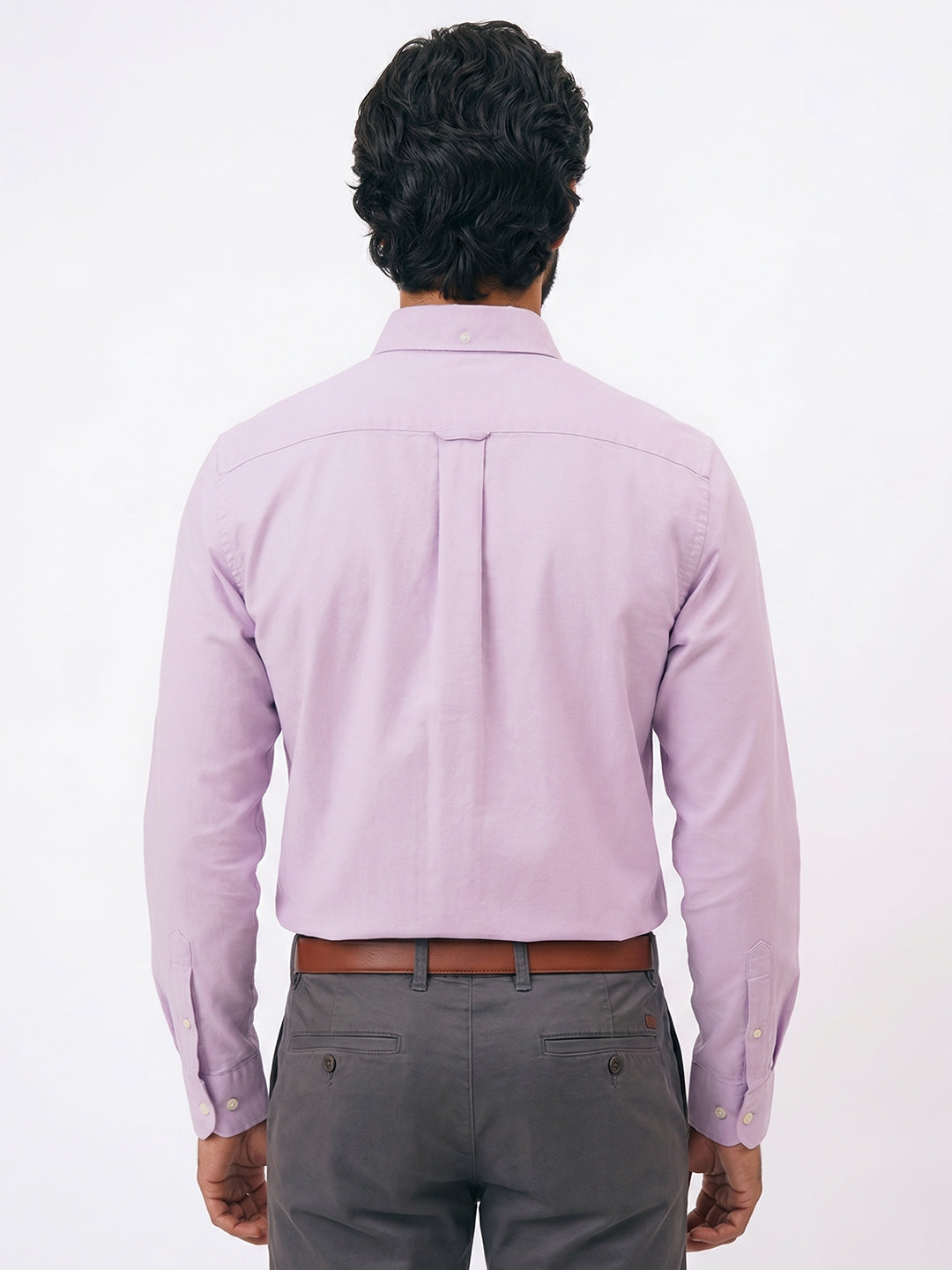 Men's Lilac Oxford 100% Cotton Regular Fit Shirt