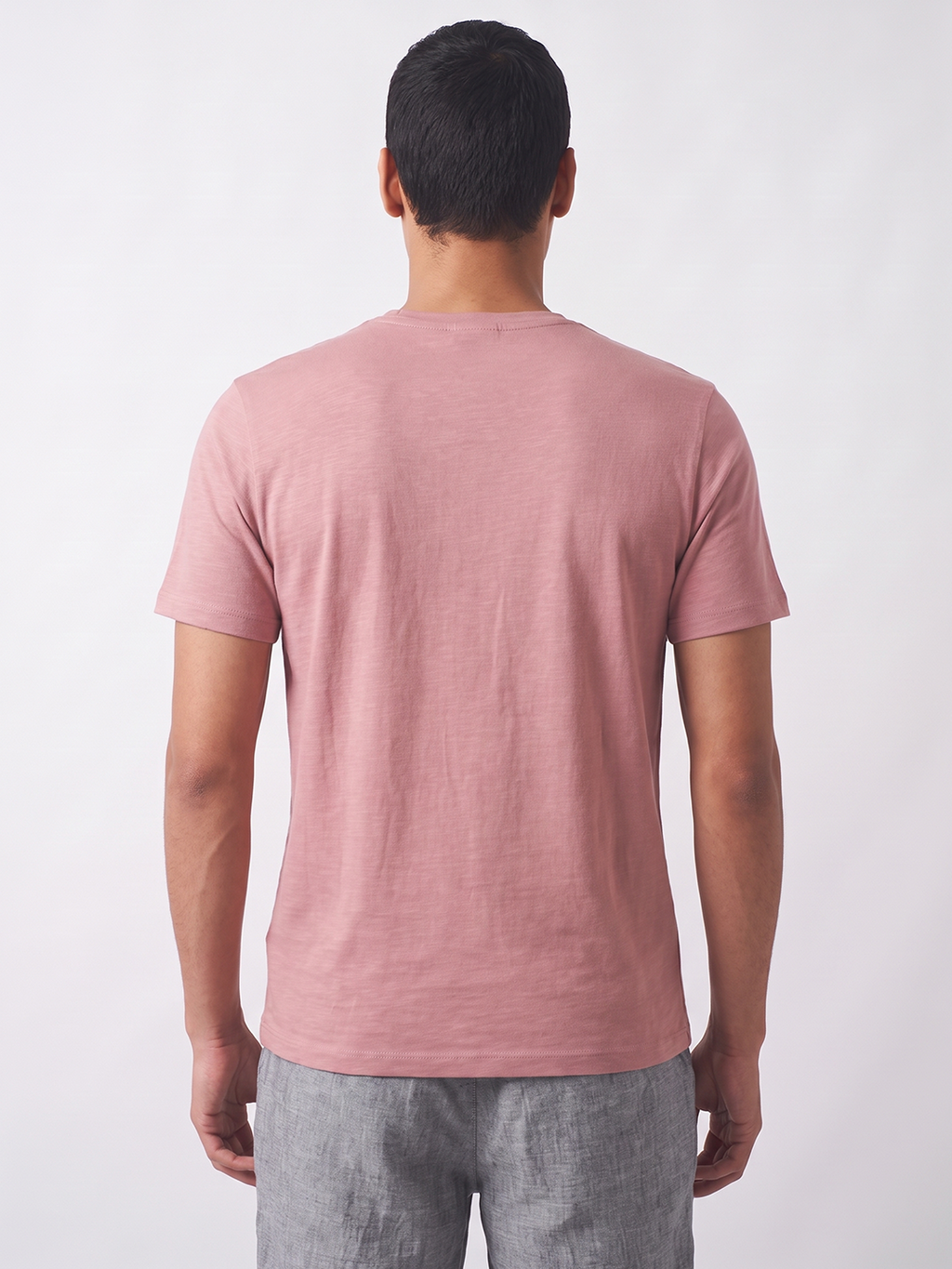 Men's 100% Cotton  Regular Fit Tshirt Pink