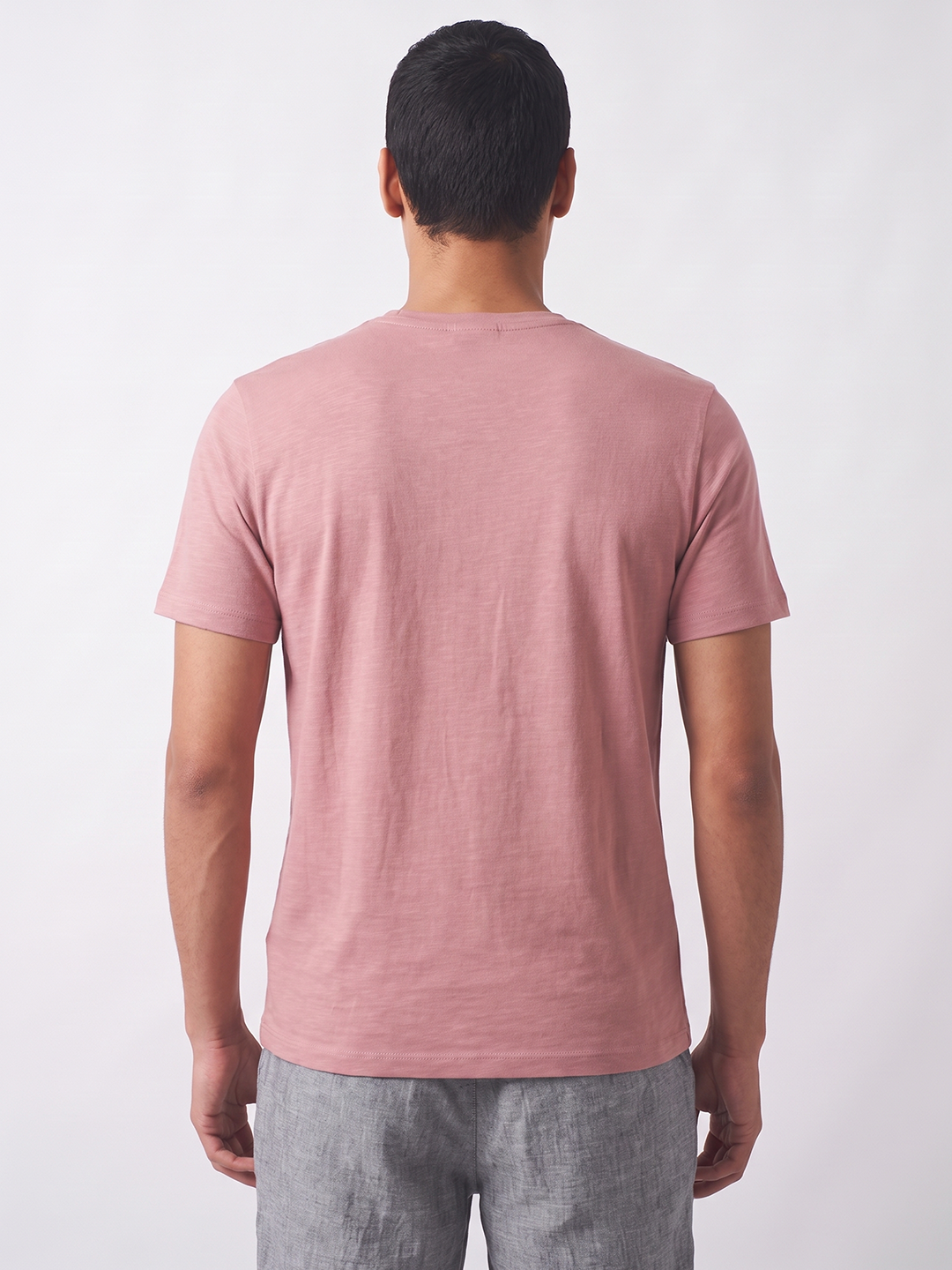 Men's 100% Cotton  Regular Fit Tshirt Pink