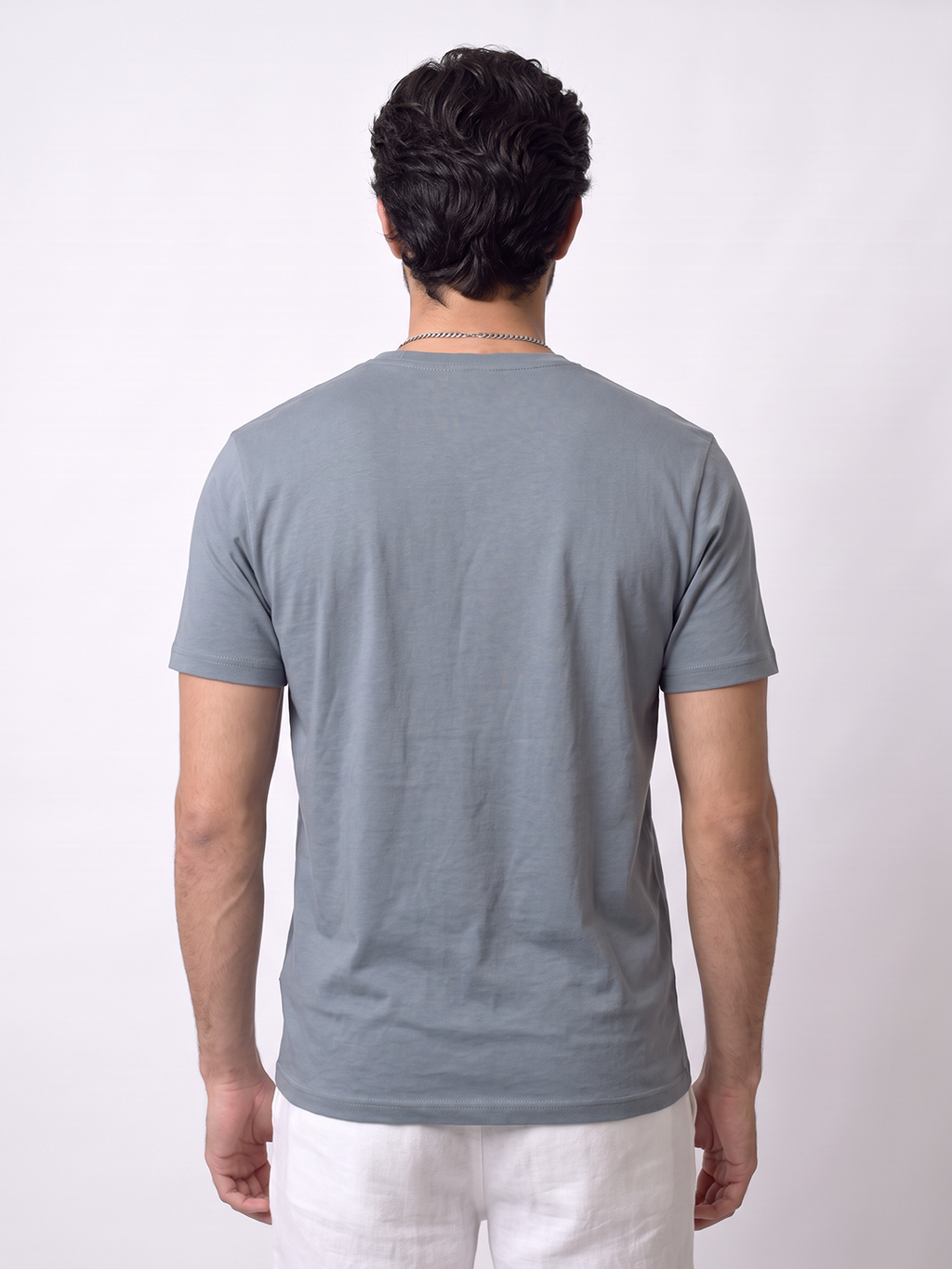 Men's 100% Cotton Regular Fit Tshirt Blue