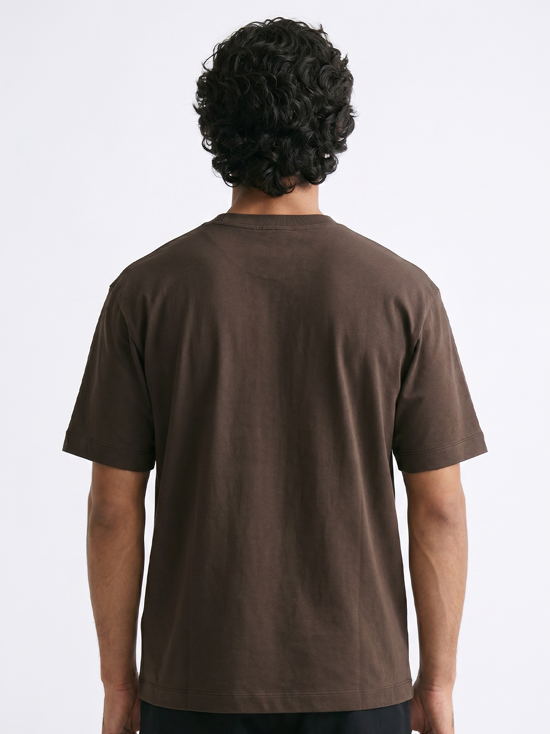 Men's Brown 100% Organic Cotton Regular Fit Tshirt