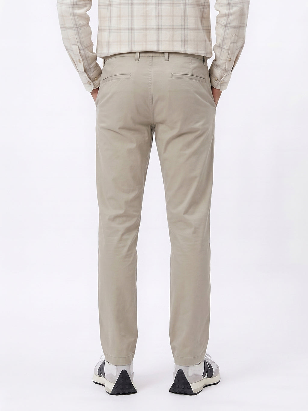 Men's Green Cotton Lycra Slim Fit Pant