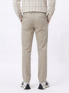 Men's Green Cotton Lycra Slim Fit Pant
