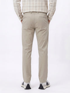 Men's Green Cotton Lycra Slim Fit Pant
