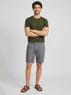 Men's Darkgreen Cotton Bamboo Elastane Regular Fit Tshirt
