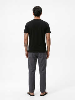 Men's Black 100% Organic Cotton Regular Fit Tshirt