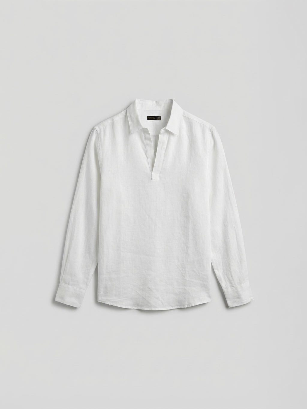 Men's White 100% Linen Regular Fit Shirt