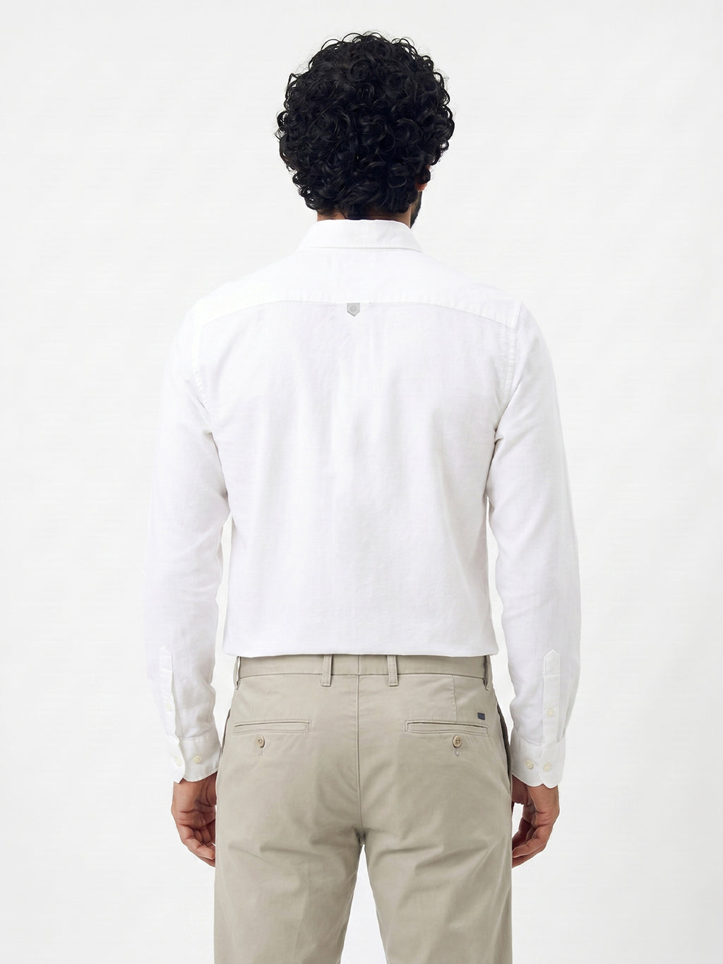Men's White Oxford 100% Cotton Regular Fit Shirt