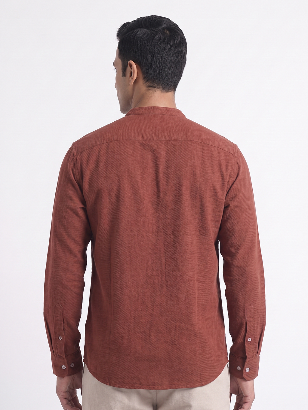 Men's Rust 100% Cotton Regular Fit Shirt