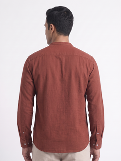 Men's Rust 100% Cotton Regular Fit Shirt