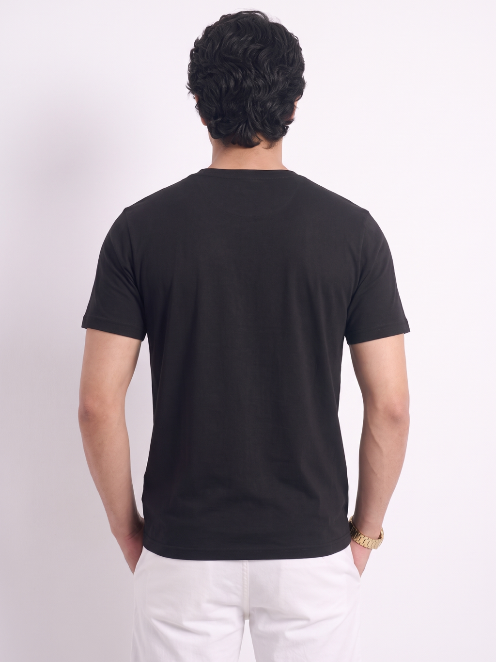 Men's 100% Organic Cotton Regular Fit Tshirt Black