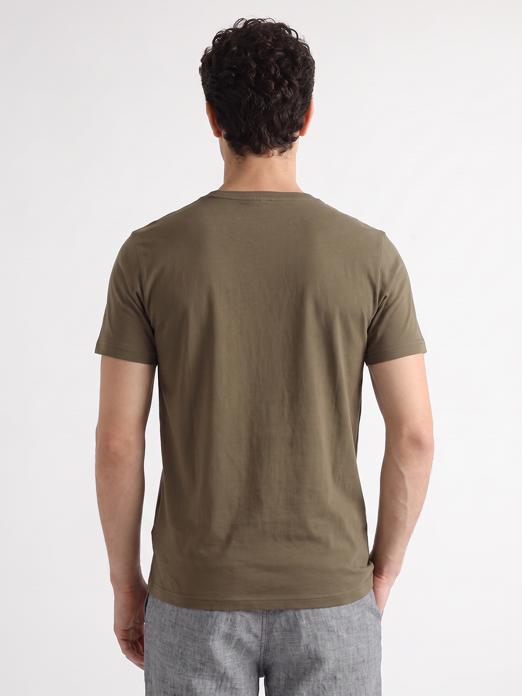 Men's 100% Cotton  Regular Fit Tshirt Brown