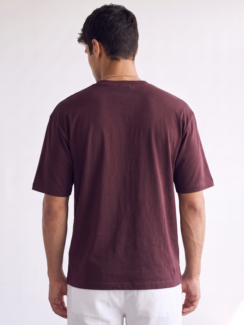 Men's 100% Cotton Relax Fit Tshirt Wine