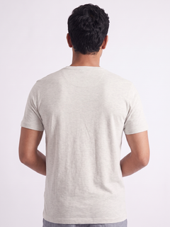 Men's 100% Cotton  Regular Fit Tshirt Ecru