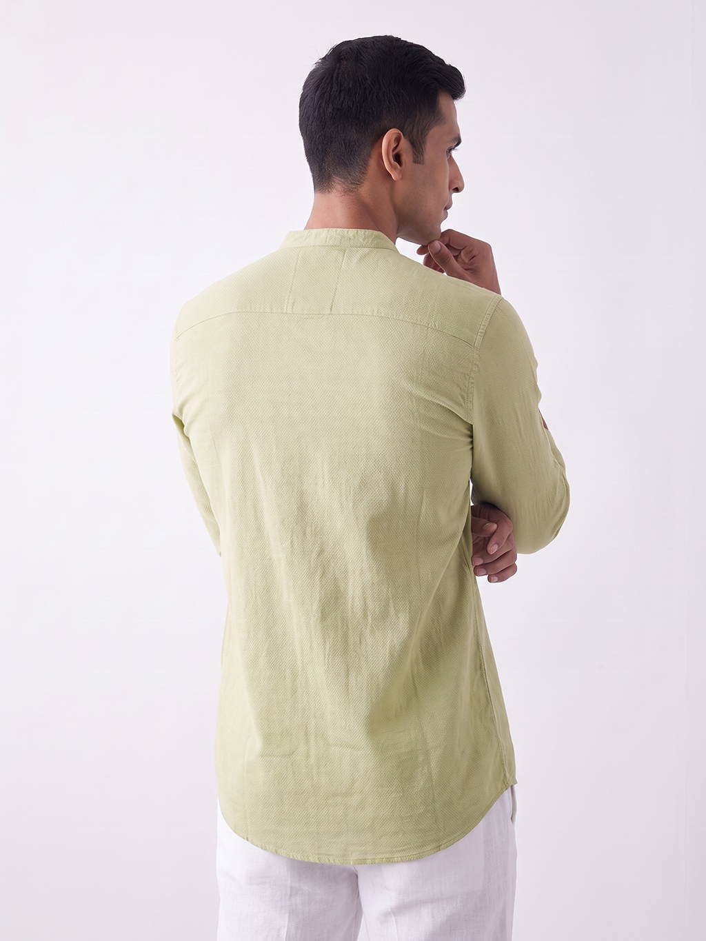 Men's Green 100% Cotton Regular Fit Shirt