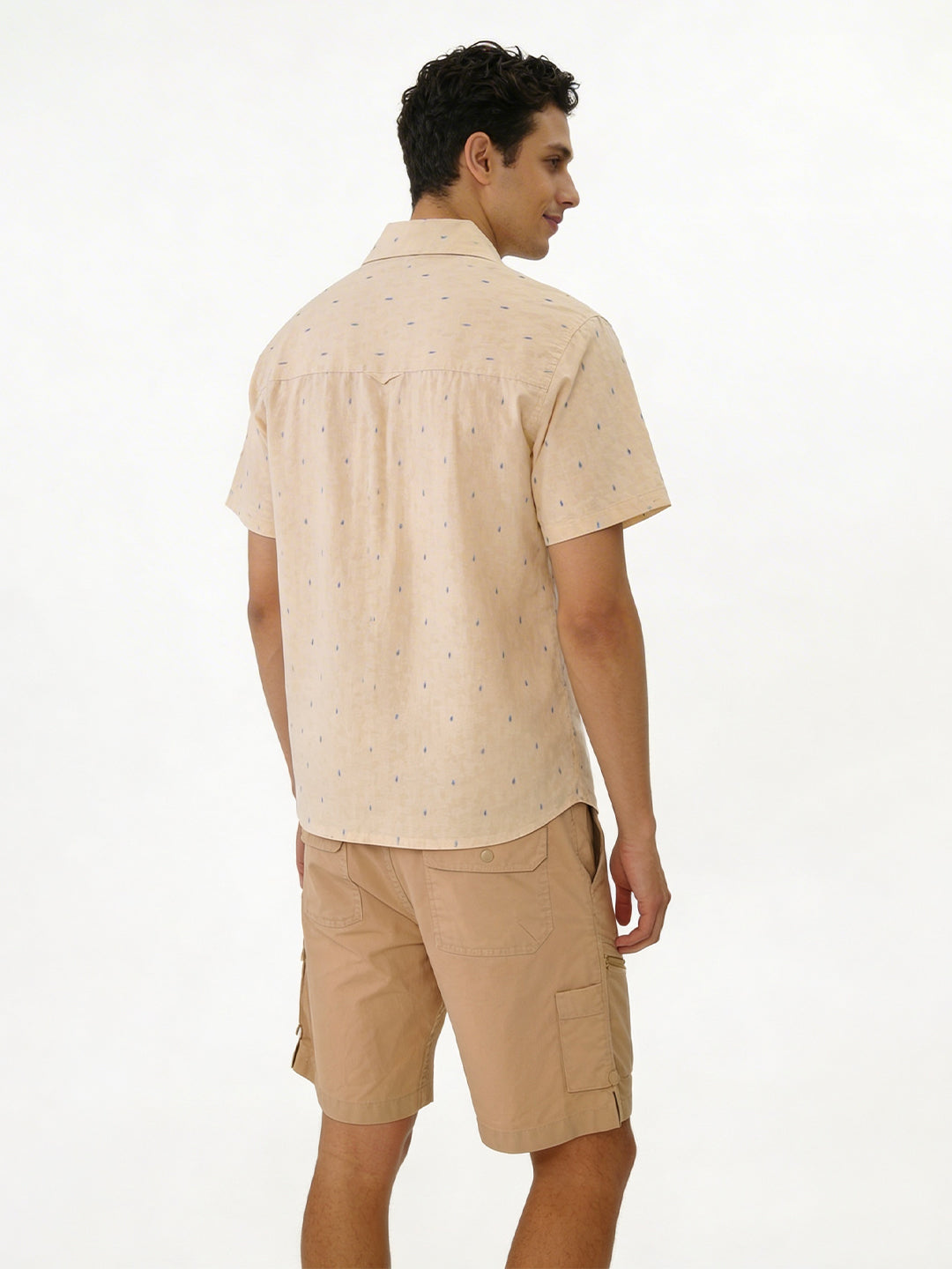 Men's Offwhite 100% Cotton Regular Fit Shirt