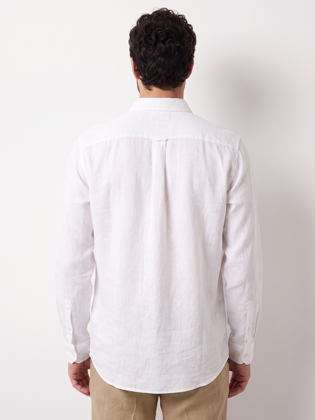 Men's Tencel Linen Regular Fit Shirt White
