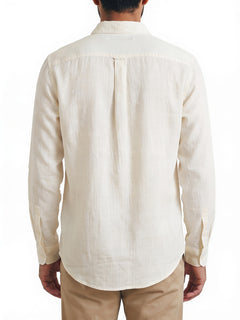Men's Offwhite 100% Cotton Regular Fit Shirt