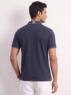 Men's Navy 100% Organic Cotton Regular Fit Tshirt