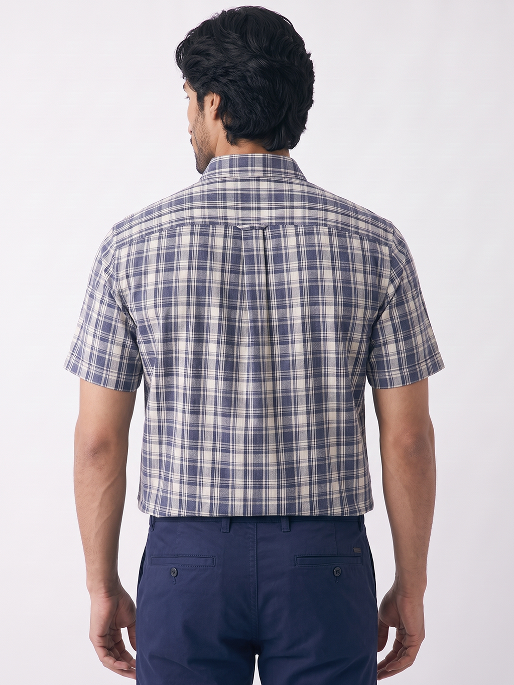 Men's 100% Cotton Regular Fit Shirt Navy