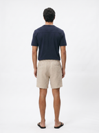 Men's Natural Cotton Linen Regular Fit Shorts