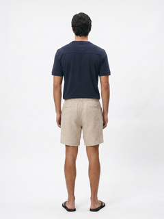 Men's Natural Cotton Linen Regular Fit Shorts