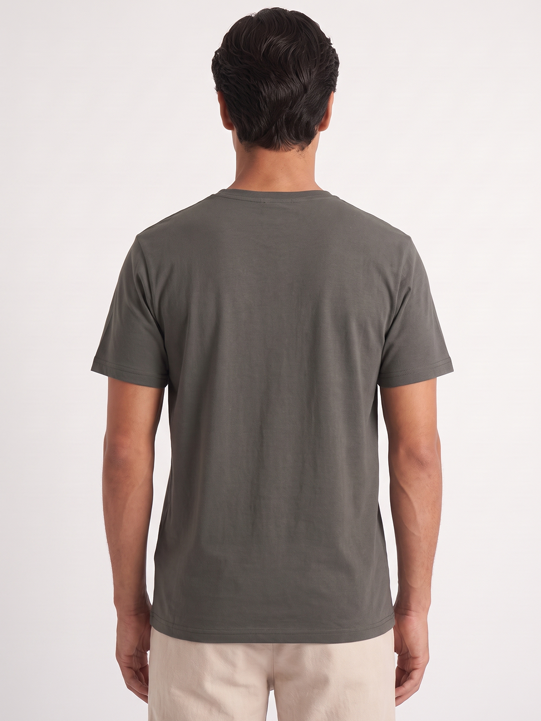 Men's 100% Organic Cotton Regular Fit Tshirt Charcoal