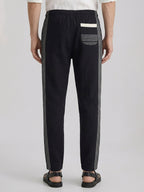 Men's Black 100% Cotton Regular Fit Pant
