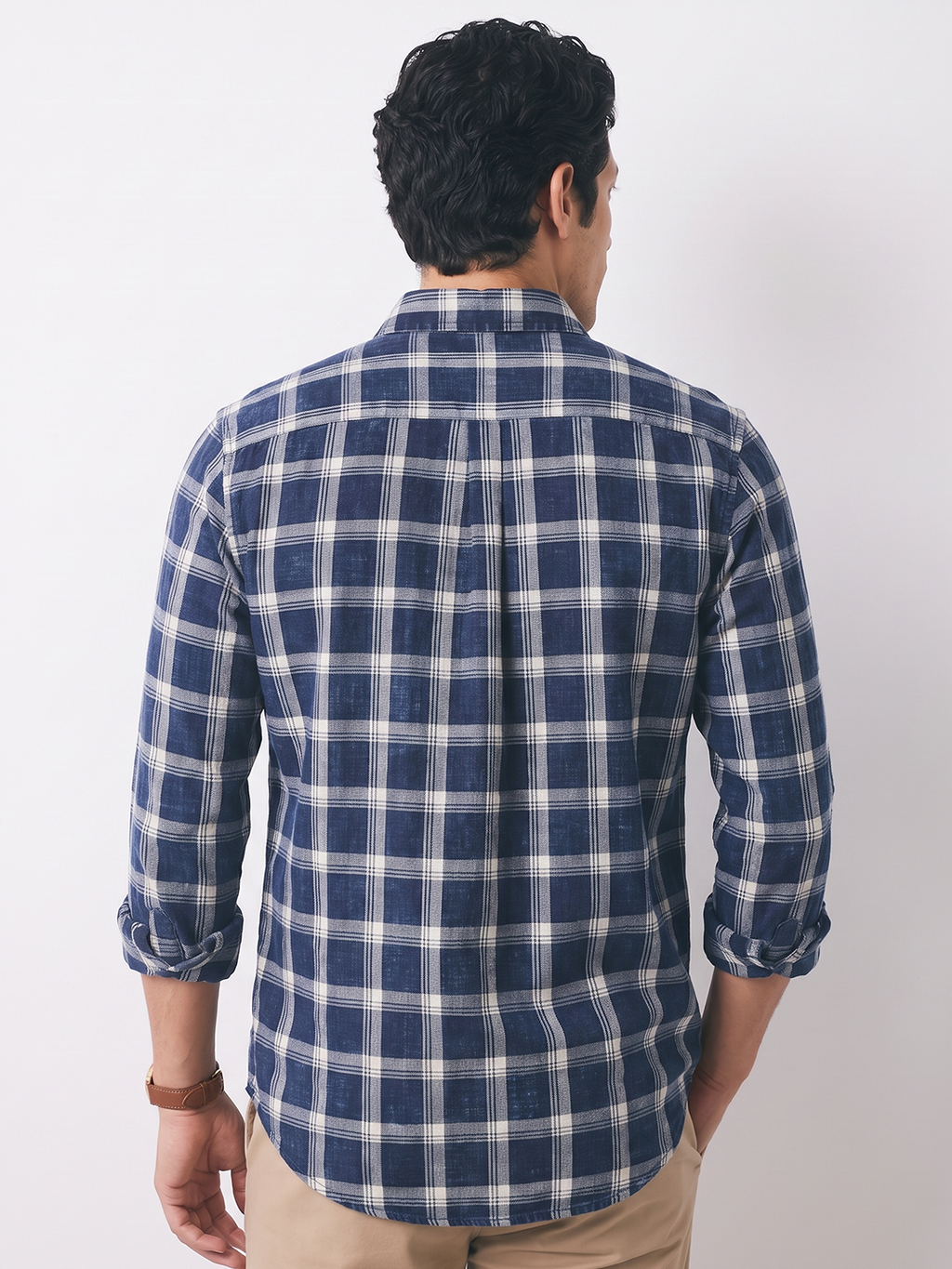 Men's 100% Cotton Regular Fit Shirt Navy