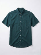 Men's Green 100% Cotton Regular Fit Shirt