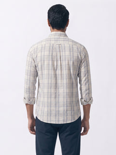 Men's Sand 100% Cotton Regular Fit Shirt