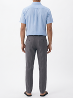 Men's Slate 100% Linen Regular Fit Pant