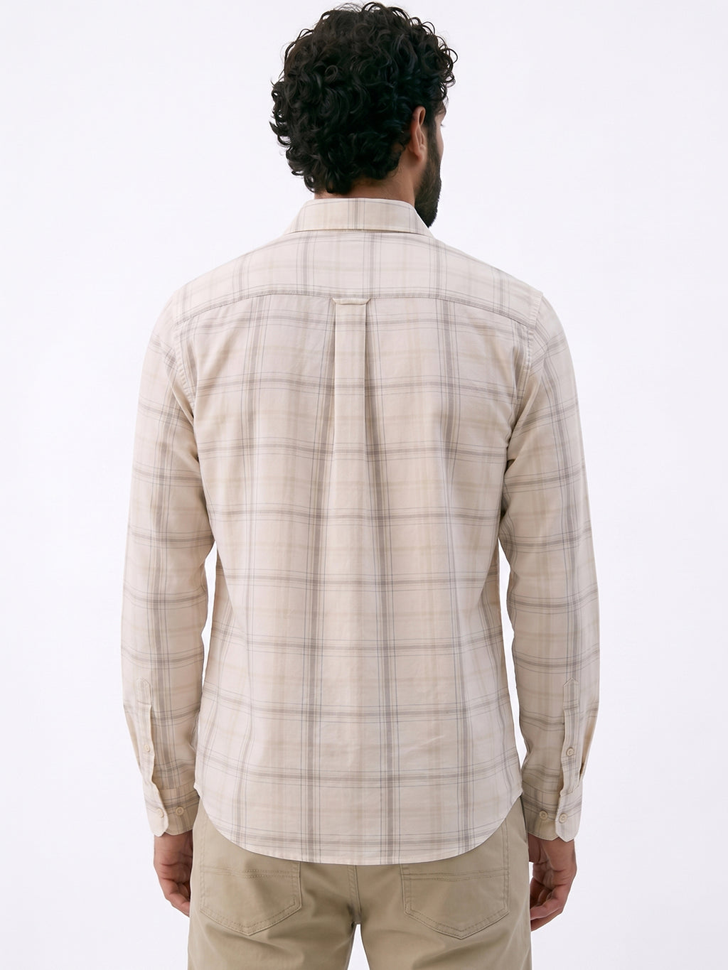 Men's Offwhite 100% Cotton Regular Fit Shirt