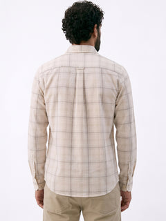Men's Offwhite 100% Cotton Regular Fit Shirt
