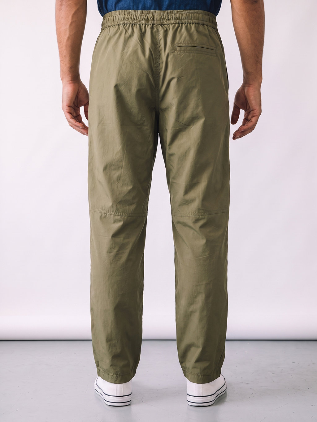 Men's 100% Cotton Regular Fit Pants Olive