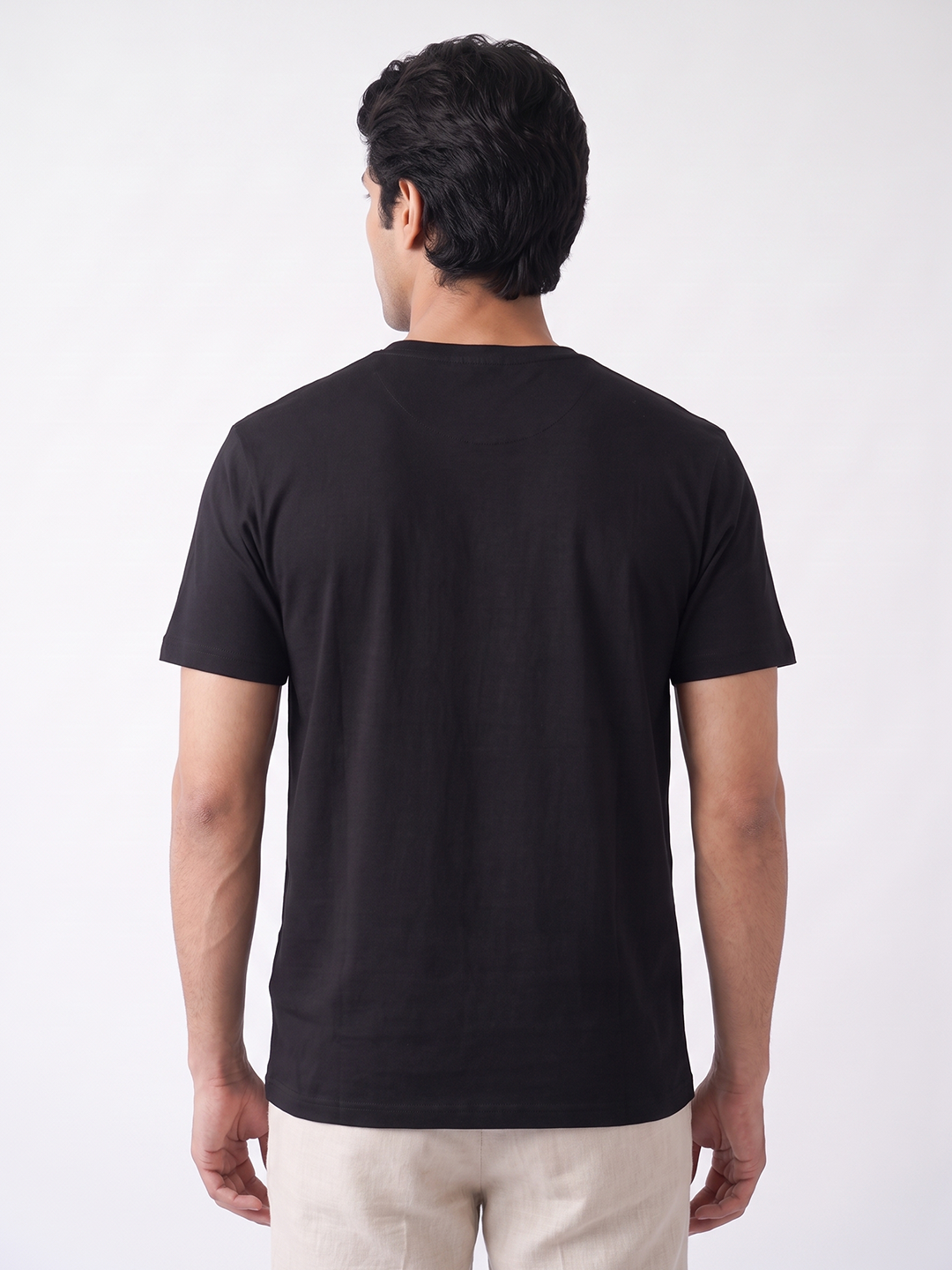 Men's 100% Organic Cotton Regular Fit Tshirt Black