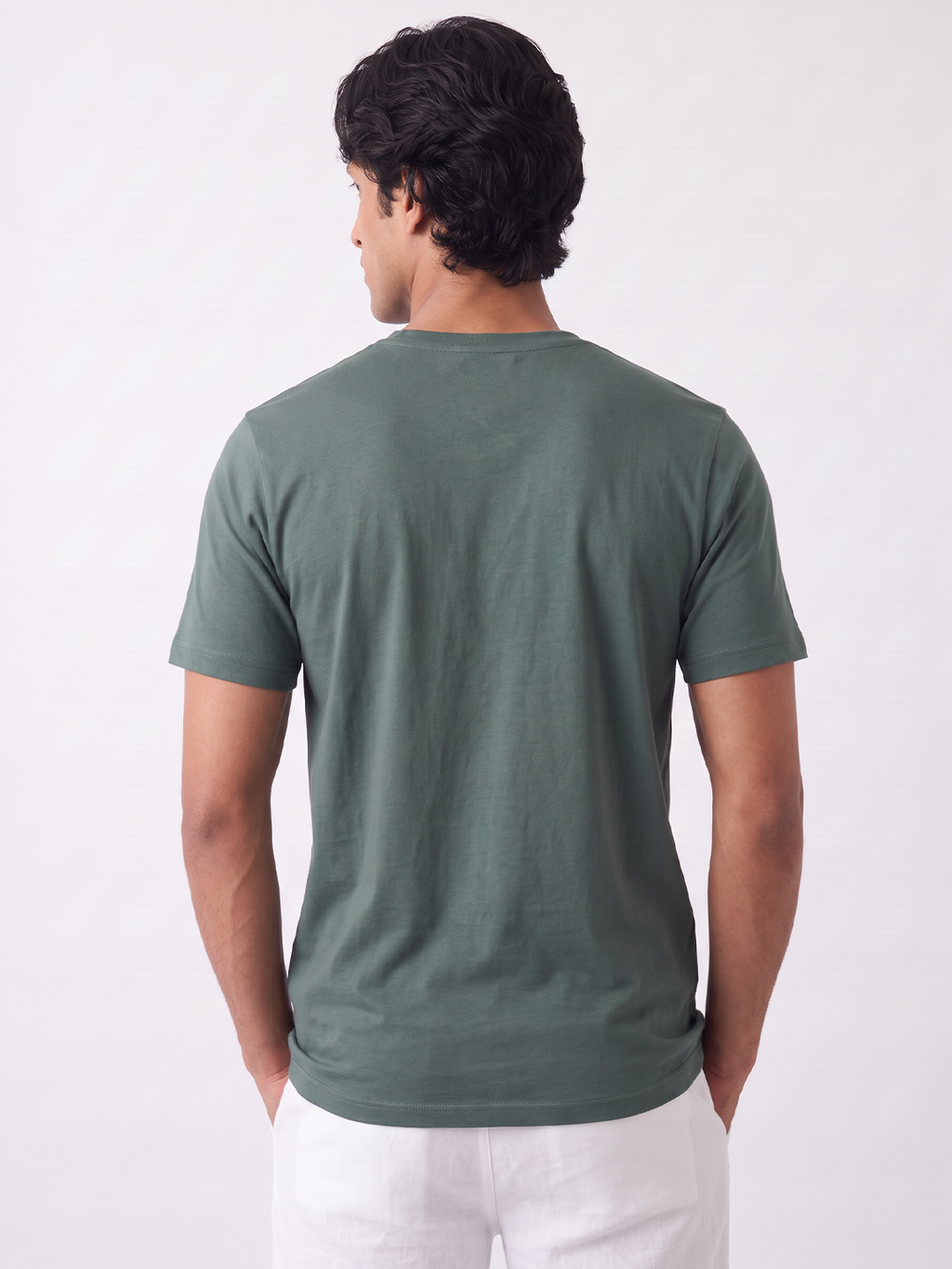 Men's 100% Cotton Regular Fit Tshirt Green