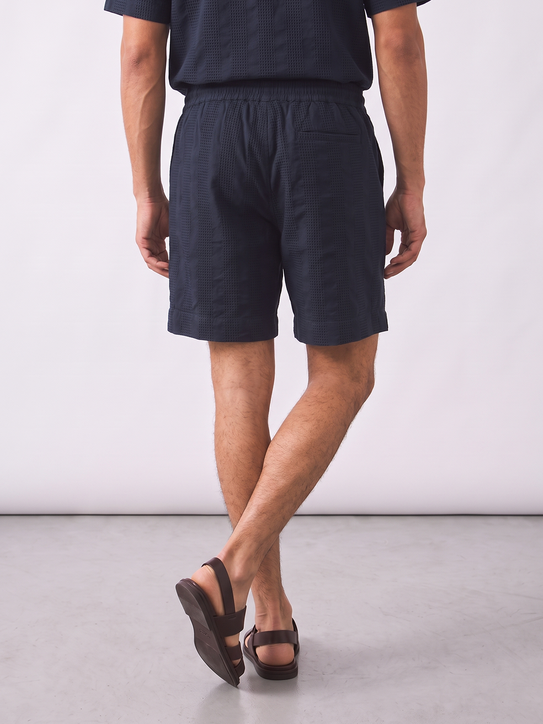 Men's 100% Cotton Regular Fit Shorts Navy