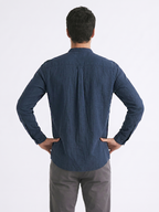Men's Navy 100% Cotton Regular Fit Shirt