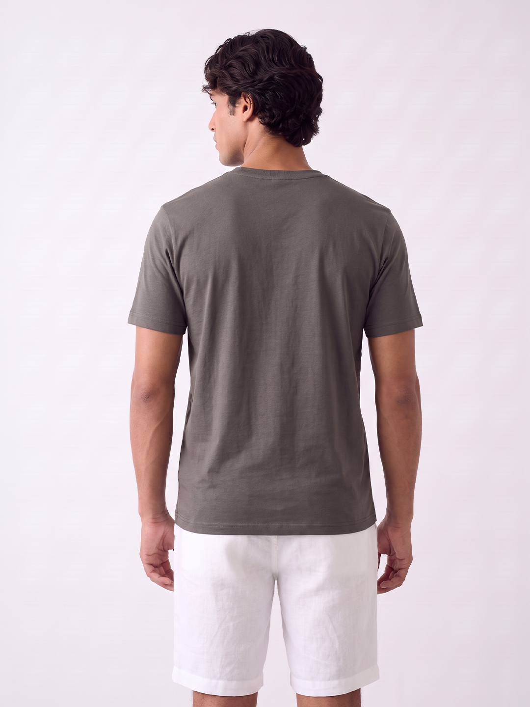 Men's 100% Organic Cotton Regular Fit Tshirt Charcoal
